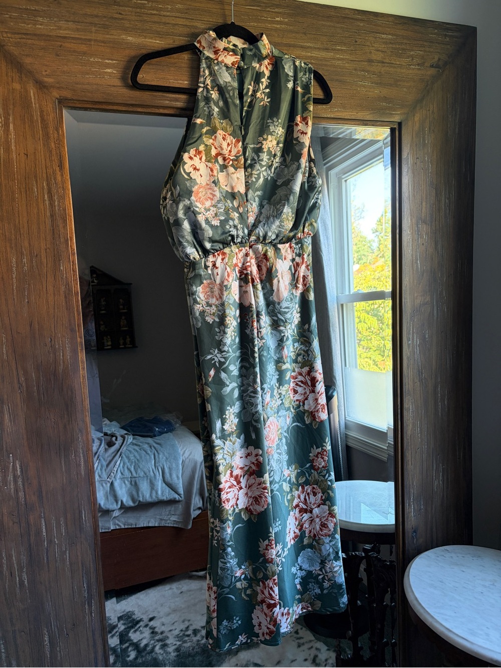 Hello Molly Faking It Floral Satin Midi Dress - Picture 6 of 9